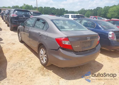 2012 Honda Civic Ex z USA, uszkodzony, nr VIN 2HGFB2F8XCH544536